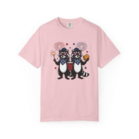 Load image into Gallery viewer, Raccoon Party Shirt Funny Patriotic Gift Women Cartoon Tee Trash Panda T-Shirt Humor Fan Comic Tshirt Star Spangled Graphic Retro Fireworks