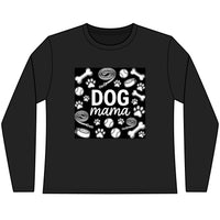 Load image into Gallery viewer, Dog Mama Long Sleeve Tee — Women’s Crewneck Pet Lover Shirt