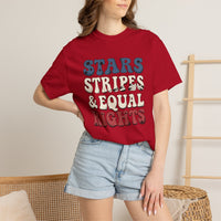 Load image into Gallery viewer, Old Patriotic Text Shirt I America Fairness Gift I Classic Tee Vintage Text T-Shirt I American Fan Retro Tshirt I Equality Graphic