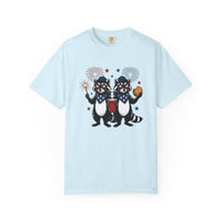 Load image into Gallery viewer, Raccoon Party Shirt Funny Patriotic Gift Women Cartoon Tee Trash Panda T-Shirt Humor Fan Comic Tshirt Star Spangled Graphic Retro Fireworks