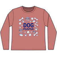 Load image into Gallery viewer, Dog Mama Long Sleeve Tee — Women’s Crewneck Pet Lover Shirt