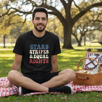 Load image into Gallery viewer, Old Patriotic Text Shirt I America Fairness Gift I Classic Tee Vintage Text T-Shirt I American Fan Retro Tshirt I Equality Graphic